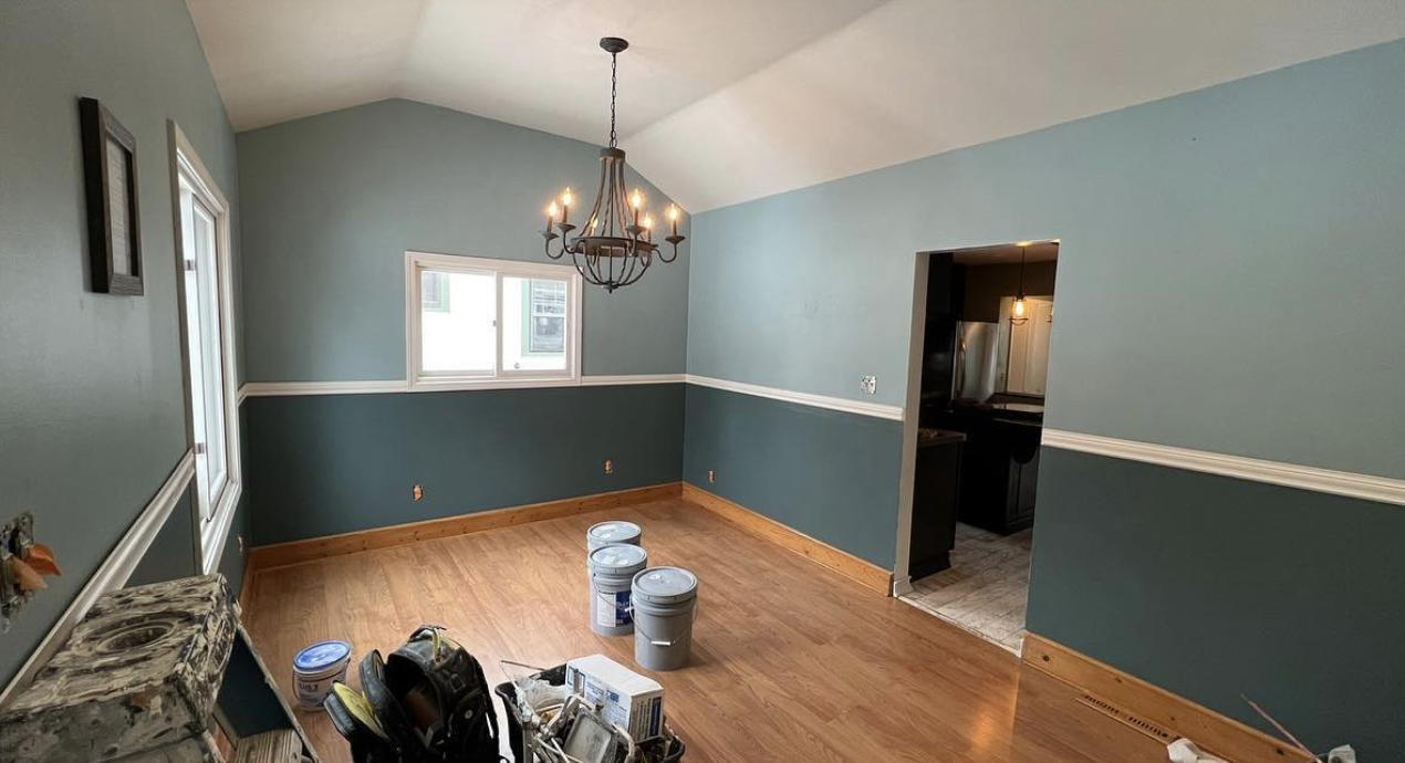 Interior room after painting
